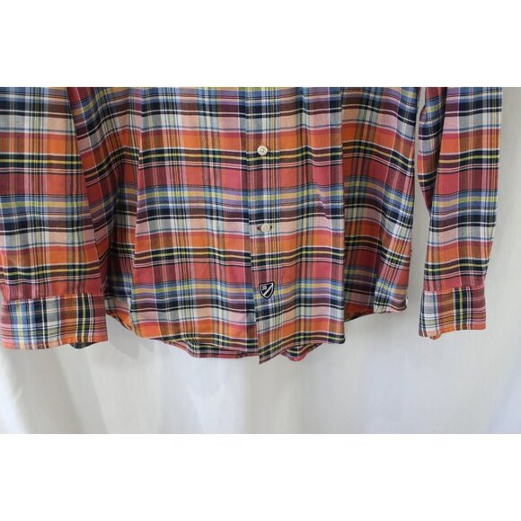 Cremieux Mens Multicolor Plaid Cotton Long Sleeve Button Down L - Picture 3 of 5